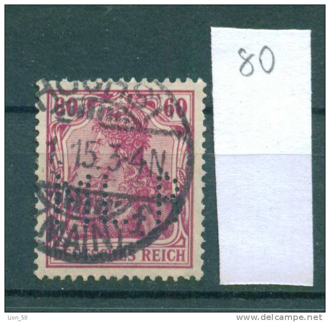 24K80 // - ML B - Perfin Perfores Perforiert Perforati Perforadas - Germany Deutschland Allemagne Germania - Perforiert/Gezähnt