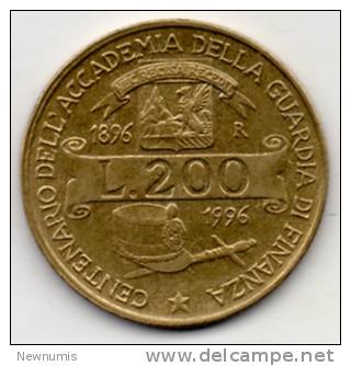 ITALIA 200 LIRE 1996 - 200 Lire