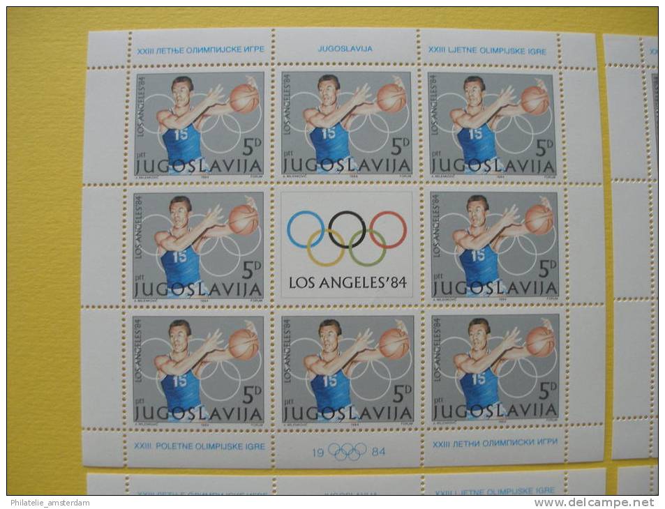 Yugoslavia 1984, OLYMPICS OLYMPIADE OLYMPIQUES /LOS ANGELES / BASKETBALL HORSE JUMPING ASTLETHICS: Mi 2048-51, ** - KB - Zomer 1984: Los Angeles