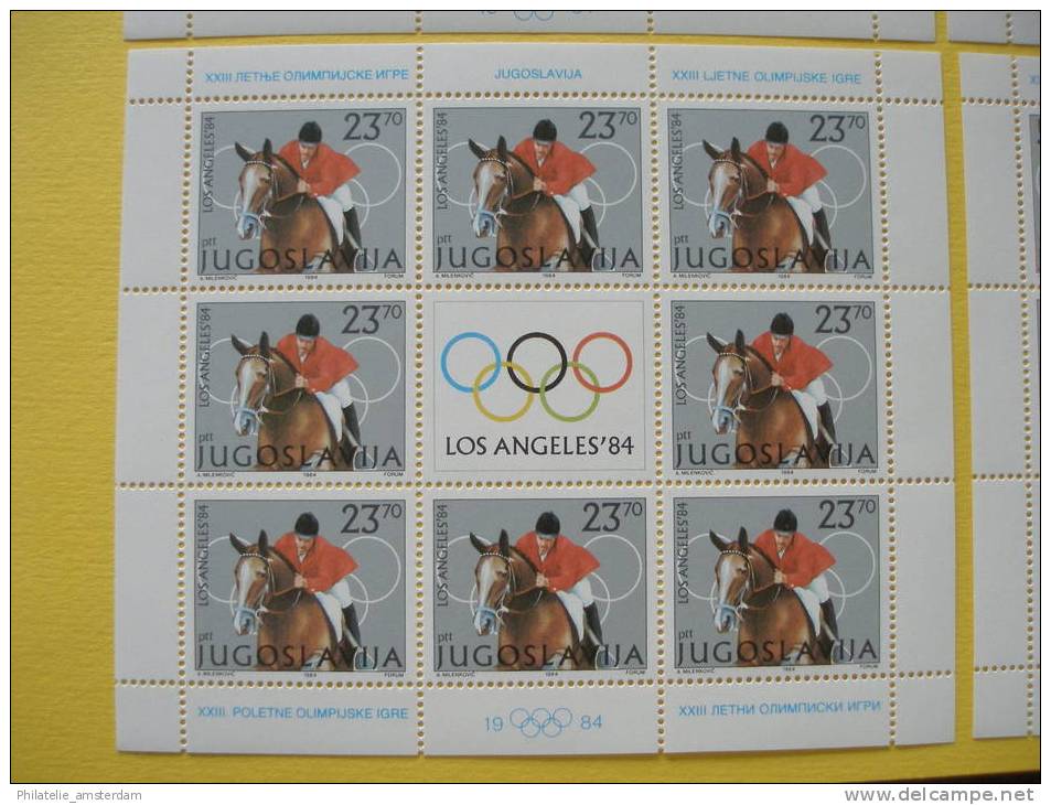 Yugoslavia 1984, OLYMPICS OLYMPIADE OLYMPIQUES /LOS ANGELES / BASKETBALL HORSE JUMPING ASTLETHICS: Mi 2048-51, ** - KB - Zomer 1984: Los Angeles