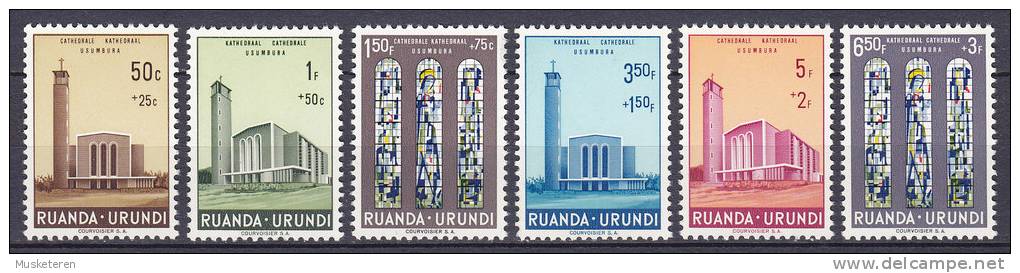 Ruanda-Urundi 1961 Mi. 183-88 A Kathedrale Von Bujumbura Complete Set MNH** - Ungebraucht