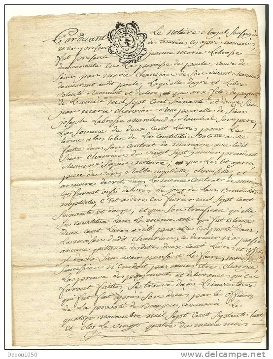 Document 1783 - Cachets Généralité