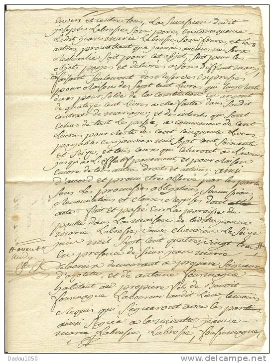 Document 1783 - Cachets Généralité