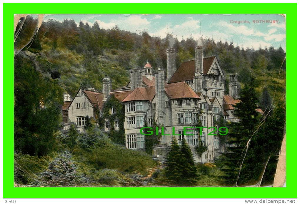 ROTHBURY, UK - CRAGSIDE - TRAVEL IN 1911 - GRAHAMS SERIES, MORPETH - - Altri & Non Classificati