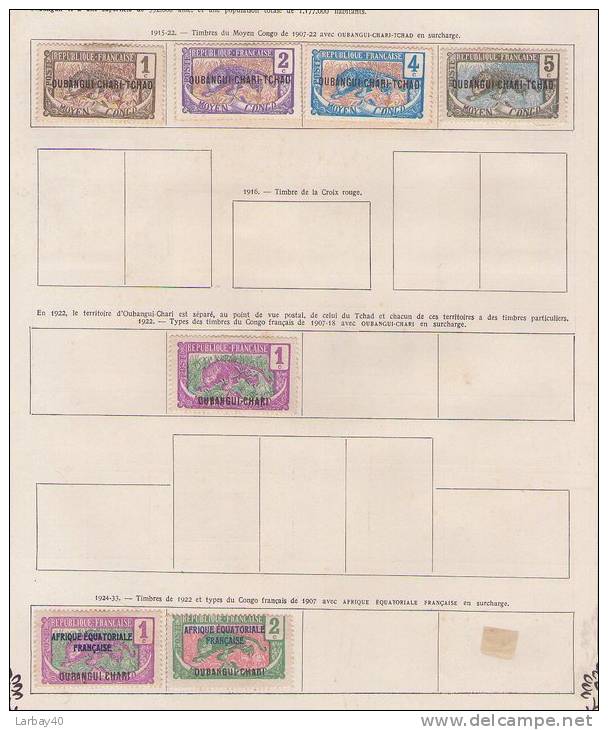 1  Lot Timbres Ancien Oubangui Chari - Otros & Sin Clasificación