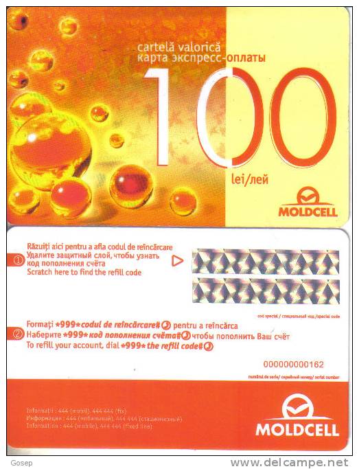 Moldova-moldcell 100 Lei-mint Card+1 Card Prepiad Free - Moldavie