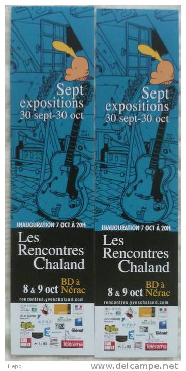 Zep - Titeuf - Lot De 2 Marque-pages Rencontres Chaland 2011 - Segnalibri