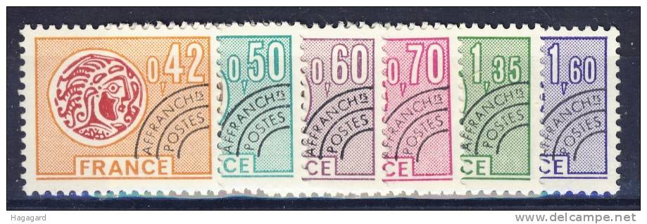 France 1975. Préoblitérés 6 Different. Yvert Estimation 16.60 EUR. MNH(**) - 1964-1988