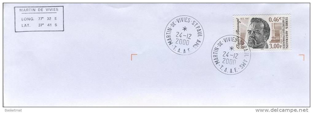 TAAF ENV MARTIN DE VIVIES DU 24/12/2000 - Unused Stamps