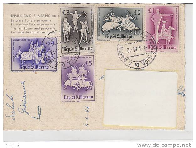 PO9292A# S.MARINO VG 1964 - Lettres & Documents