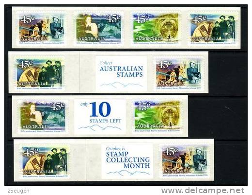 AUSTRALIA 1999 SNOWY MOUNTAINS   MNH PEEL & STICK STAMPS FROM COLLECTORS PACK - Mint Stamps