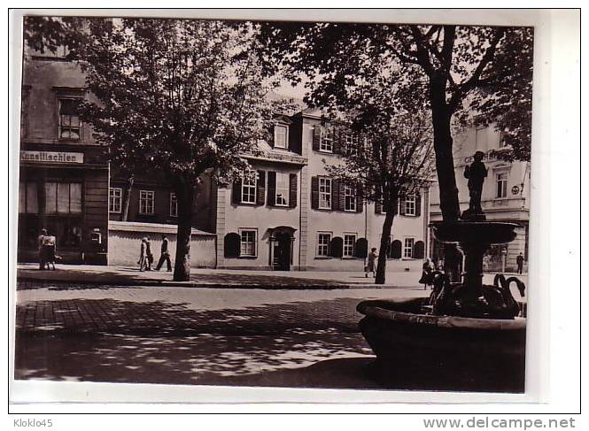 Allemagne - Weimar Schillerhaus Mit Gänsemännchenbrunnen - Fontaine à Droite Animée - CPSM - Weimar