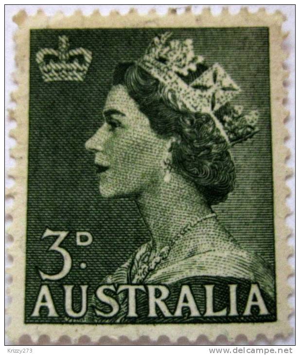 Australia 1953 Queen Elizabeth II 3d Unused - Mint Stamps