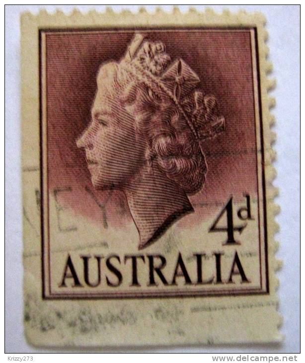 Australia 1955 Queen Elizabeth II 4d Used - Oblitérés