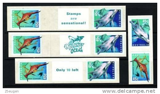 AUSTRALIA 1998 PLANET OCEAN  MNH PEEL & STICK STAMPS FROM COLLECTORS PACK - Mint Stamps