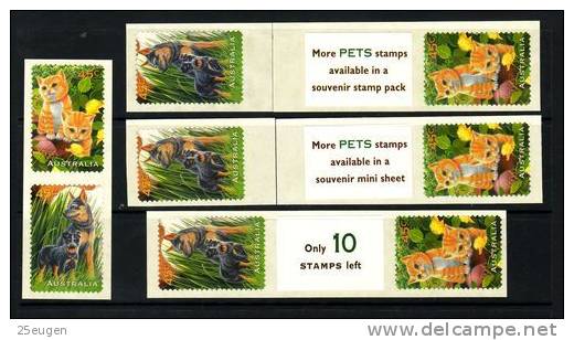 AUSTRALIA 1996 PETS  MNH PEEL & STICK STAMPS FROM COLLECTORS PACK - Mint Stamps