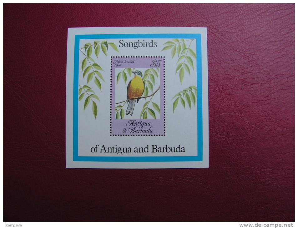 ==  Antiqua Block Bird   5$ Value  ** MNH - Antigua Und Barbuda (1981-...)