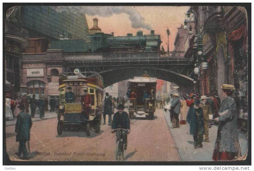 Germany - Berlin - Bahnhof Friedrichstrasse - Steam Train - Old Time Bus - Bicycle - Friedrichshain