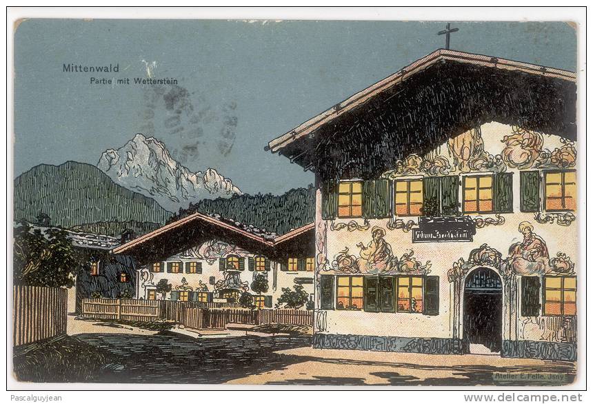 CPA MITTENWALD - PARTIE MIT WETTERSTEIN - ILLUSTRATION - Mittenwald