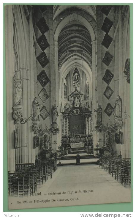 Gand   Intérieur De L'eglise ST.Nicolas    ( 2 Scans ) - Gent