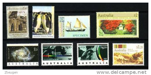 AUSTRALIA 1993 SPECIMEN SET OF 8  MNH - Ungebraucht