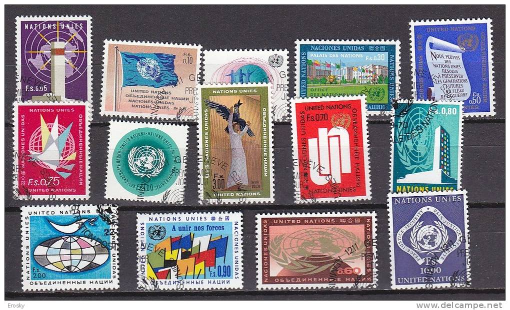H0390 - ONU UNO GENEVE N°1/14 - Used Stamps