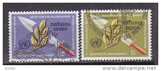 H0406 - ONU UNO GENEVE N°30/31 DISARMEMENT - Used Stamps