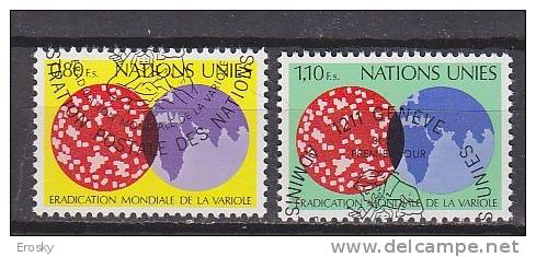 H0430 - ONU UNO GENEVE N°73/74 MEDICINE - Used Stamps