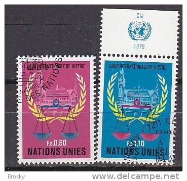 H0437 - ONU UNO GENEVE N°86/87 JUSTICE - Used Stamps