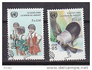 H0531 - ONU UNO GENEVE Yv N°135/36 ENFANCE - Used Stamps