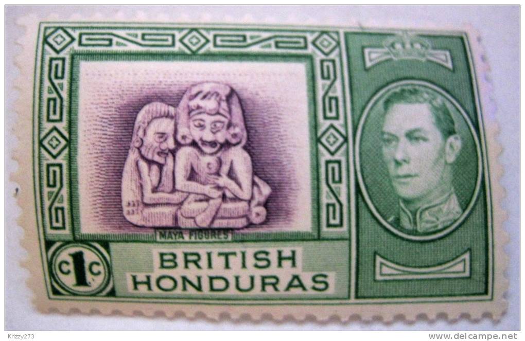 British Honduras 1937 Maya Figures 1c Mint Not Hinged - British Honduras (...-1970)