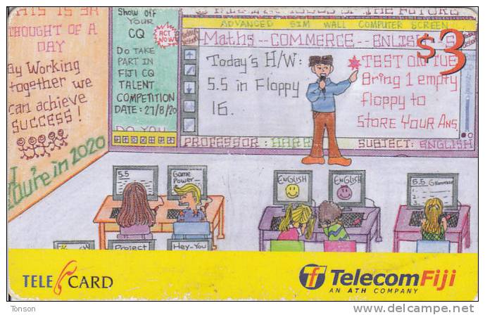 Fiji, FIJ-R-120?, $3, Technology Childrens Art, Classroom (99297), 2 Scans - Fidschi