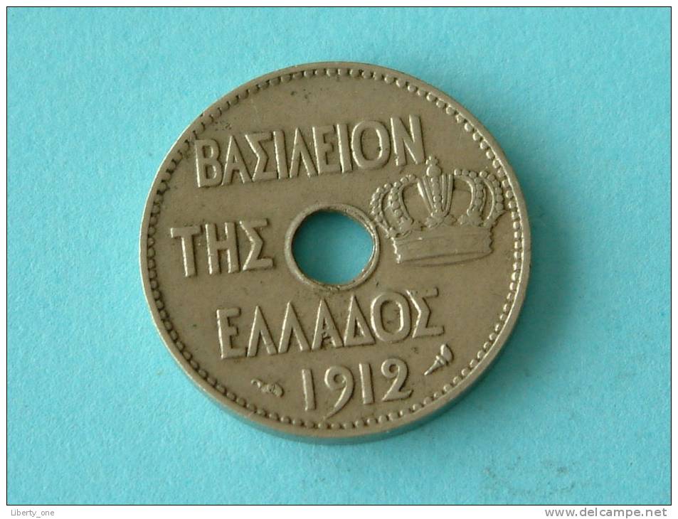 1912 - 5 LEPTA - KM 62 ( Uncleaned Coin - For Grade, Please See Photo ) ! - Grèce