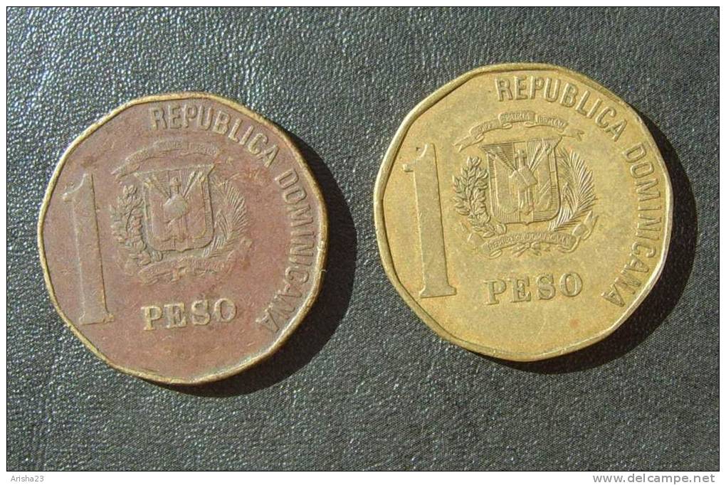 Republica Dominicana , 2 X 1 PESO 1992 - Dominicana