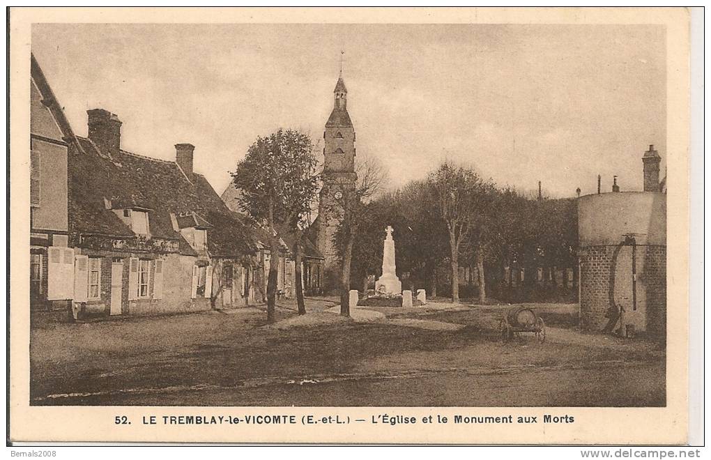 LE TREMBLAY LE VICOMTE - église Et Monument -N° 52 - Autres & Non Classés