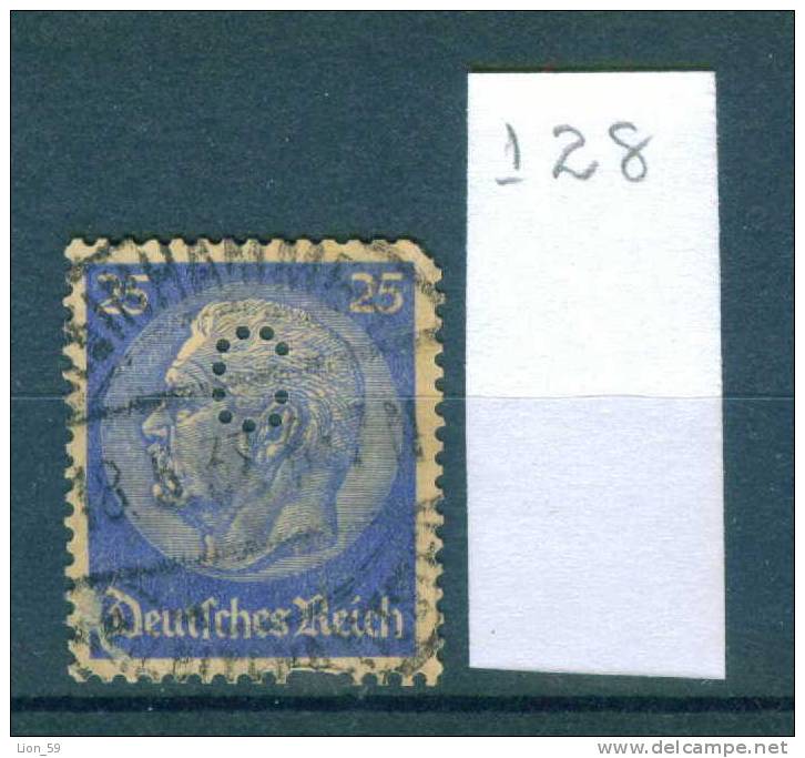 24K128 // - C  -  Perfin Perfores Perforiert Perforati Perforadas - Germany Deutschland Allemagne Germania - Perforiert/Gezähnt