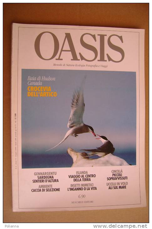 PAU/7 Rivista OASIS 1990/BAIA Di HUDSON-CANADA/GENNARGENTU-SARDEGNA/ISLANDA/CINCILLA´ - Nature