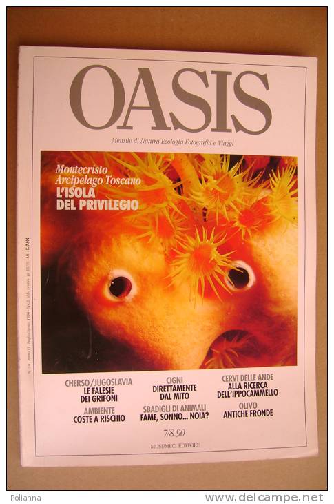 PAU/8 Rivista OASIS 1990/MONTECRISTO/CHERSO-JUGOSLAVIA/CIGNI/CERVI DELLE ANDE/OLIVO - Natur