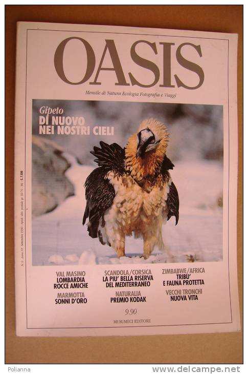 PAU/9 Rivista OASIS 1990/GIPETO/VAL MASINO/SCANDOLA-CORSICA/ZIMBAWE-AFRICA/MARMOTTA - Nature