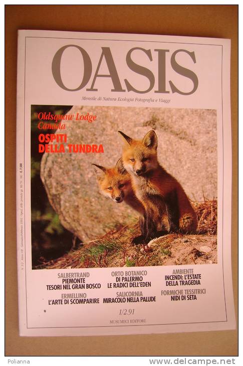 PAU/12 Rivista OASIS 1991/OLSQUAW LODGE-CANADA/SALBERTRAND-PIEMONTE/ORTO BOTANICO PALERMO/ERMELLINO/SALICORNIA - Nature