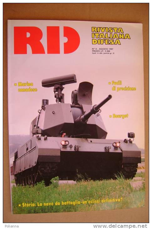 PAU/24 RID Rivista It. Difesa 1987/MARINA CANADESE/FUCILI DI PRECISIONE/BOURGET/NAVE DA BATTAGLIA - Italien