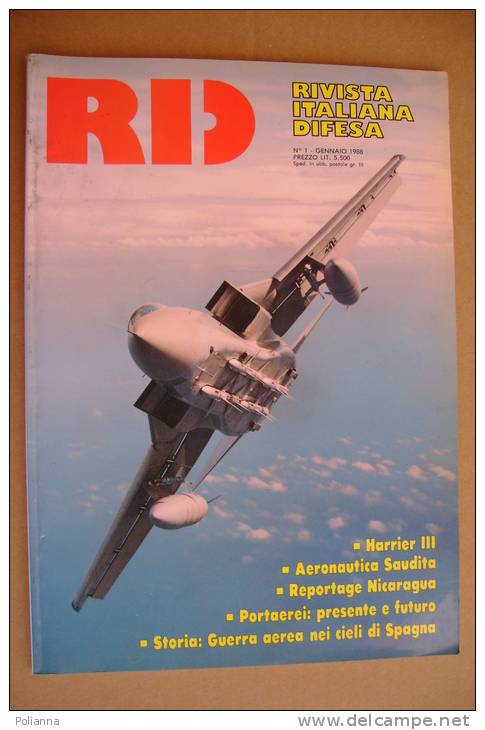 PAU/27 RID Rivista It. Difesa 1988/HARRIER III/AERONAUTICA SAUDITA/NICARAGUA/GUERRA AEREA NEI CIELI DI SPAGNA - Italiano