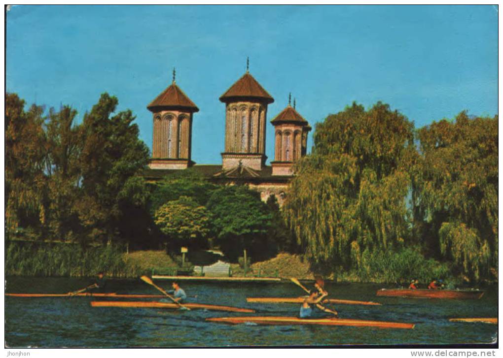 Romania-Postcard  1973 -Regatta On Lake Snagov - Roeisport