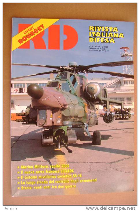 PAU/37 RID Rivista It. Difesa 1989/MARINA MILITARE/CARRO FRANCESE LECLERC/SISTEMA MISSILISTICO SOVIETICO SS-18 - Italienisch