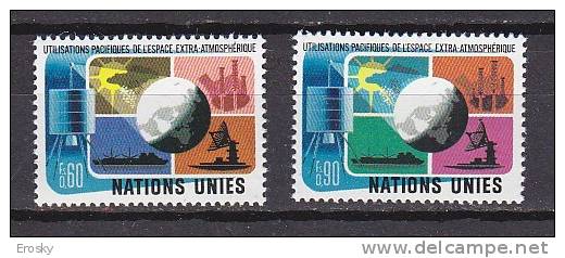 H0483 - UNO ONU GENEVE N°46/47 ** ESPACE SPACE - Unused Stamps