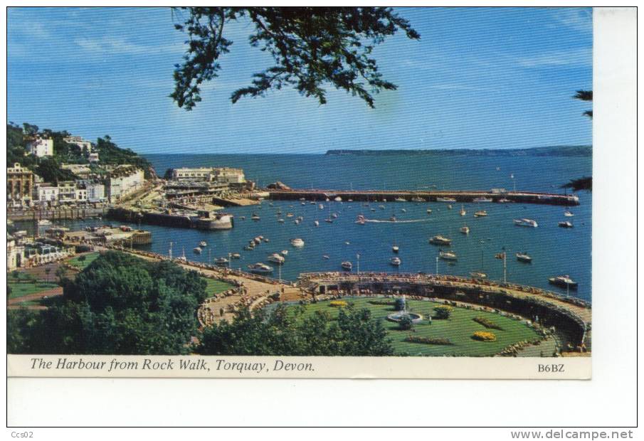 The Harbour From Rock Walk Torquay Devon 1972 - Torquay