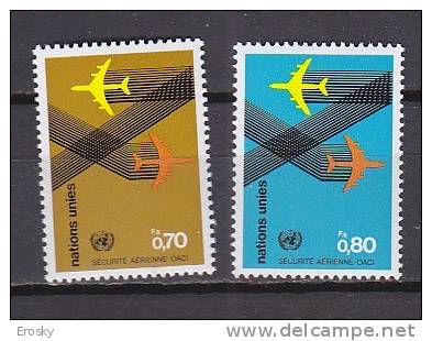 H0501 - UNO ONU GENEVE N°76/77 ** ICAO - Unused Stamps
