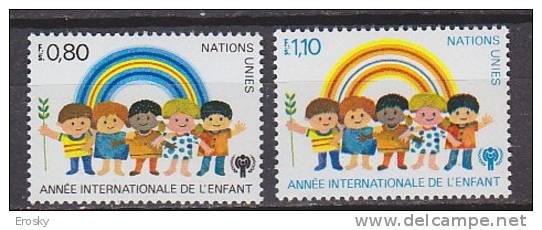 H0505 - UNO ONU GENEVE N°83/84 ** ENFANCE - Unused Stamps