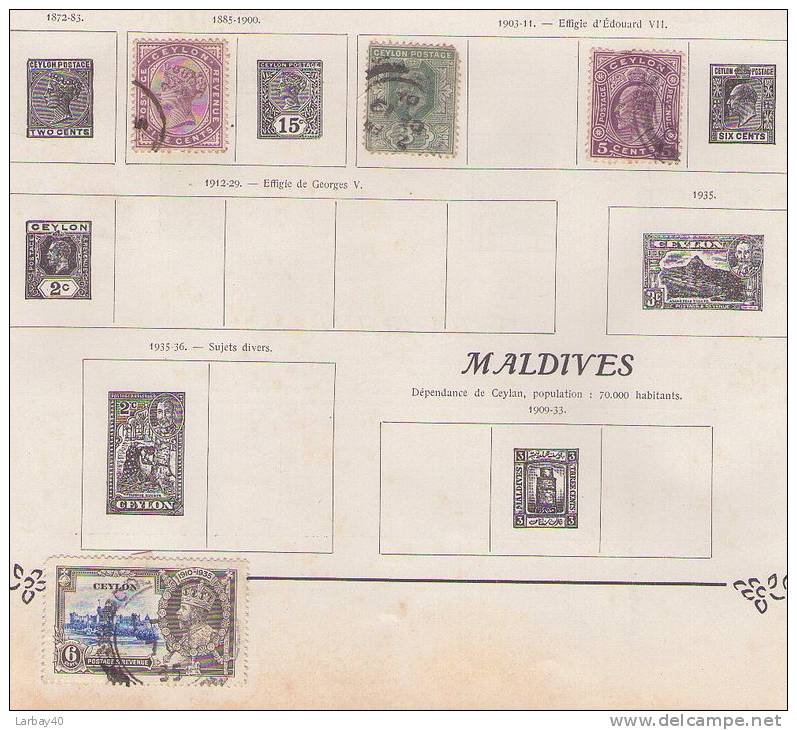 1 Lot   Timbres Ancien Ceylon Ceylan - Ceylan (...-1947)