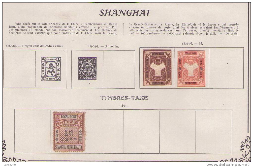 3   Timbres Ancien Chine Shanghai Municipality - Oblitérés